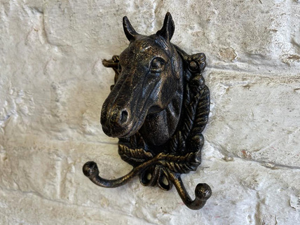 small horse head coat rack